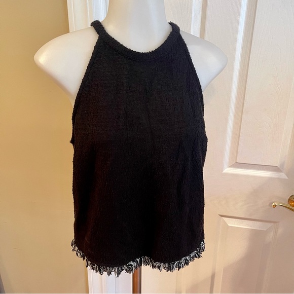 Zara Women’s Blk Sleeveless Tweed Top SZ S - Picture 9 of 9